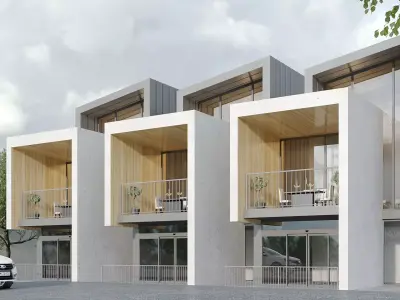 Modren house 05 Low-poly 3D model