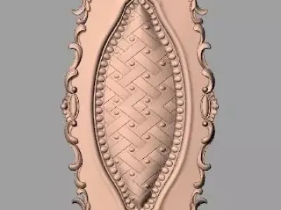 European style flower 3D relief STL Model for cnc engraving E080 3D model