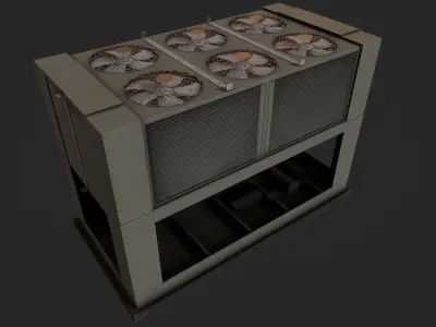 Rooftop Air Conditioner1 Low-poly 3D model