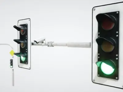 Traffic Lights 3D model 2