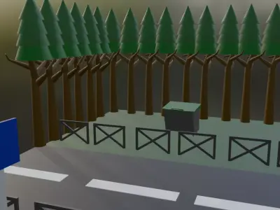 Urban Park Assets  Low Poly 3D Models 3D model