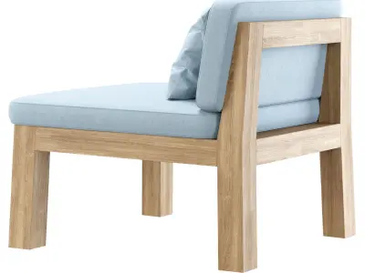 Niek outdoor armchair by Piet Boon 3D model