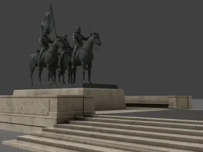 Ulysses S Grant Memorial Low-poly 3D model