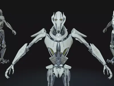 General Grievous Animation-Ready Cyborg Commander Low-poly 3D model