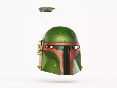 Boba Fett helmet Low-poly 3D model