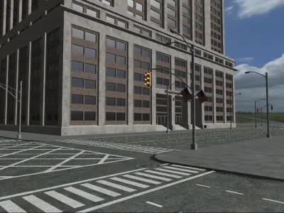 Traffic light collection Low-poly 3D model