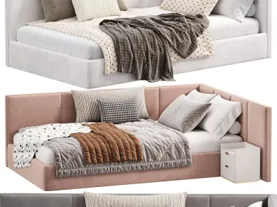 Parfe cushioned Corner bed 3D model