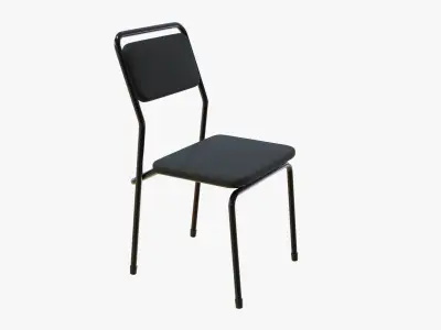 Desk with Stool 3D model