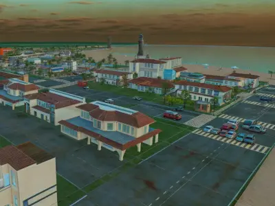 map for mobile game Low-poly 3D model