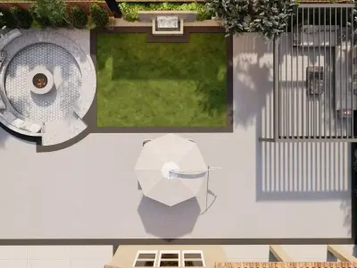 Garden Landscape 3D Model - SketchUp and Lumion Scene 3D model