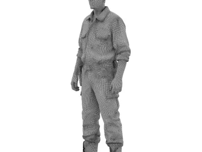 Worker man 01 - not rigged Low-poly 3D model