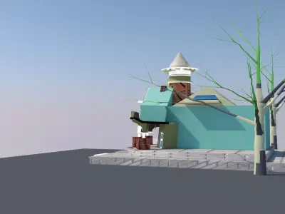 classy 3d house  model Free 3D model