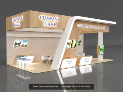 5 Exhibition Stand Stall Booth 3D model Collection 3D Model Pack