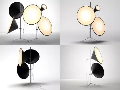 Cone Light Stand 3D model