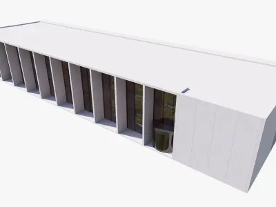 medicine school Low-poly 3D model