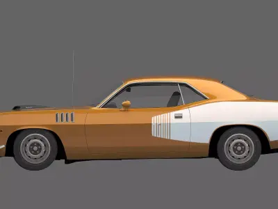 1971 Plymouth Cuda 426 Hemi 3D model
