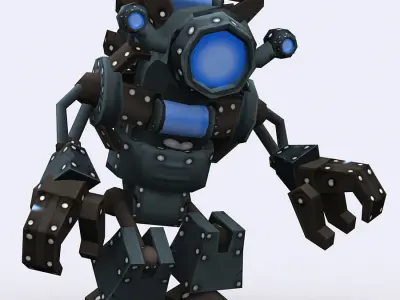 3DRT - Chibii-robot-16 Low-poly 3D model