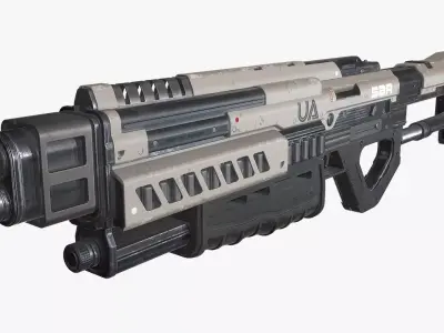Sci Fi Shotgun Low-poly 3D model