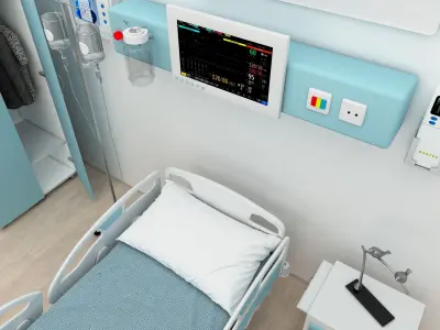 Hospital Room 5 - 4K 3D model