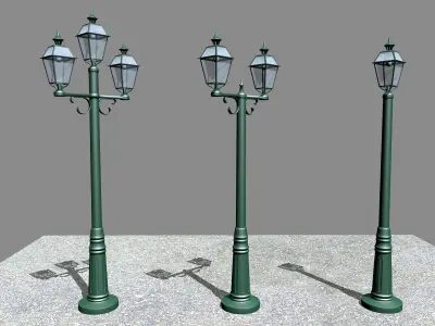 Street Lamps Collection 52 un 3D model