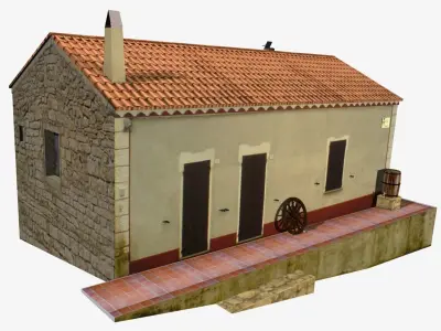 Village Home S-C-W Low-poly 3D model