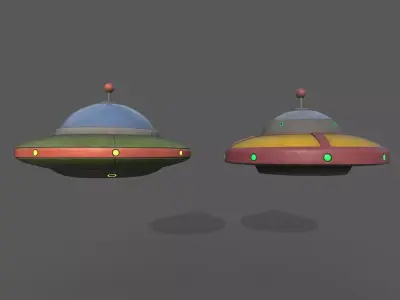 Ufos Ships Low-poly 3D model