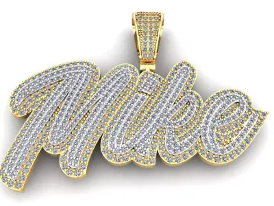 Mike double layer pendant 3D print model 3D print model