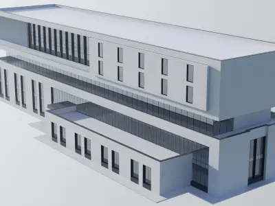 Civic Building Low-poly 3D model