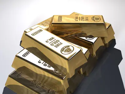 Goldbars gold bars stacked 3D model