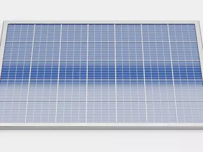 Solar Panel Plate V2 - Polycrystalline Photovoltaic Module 3D model