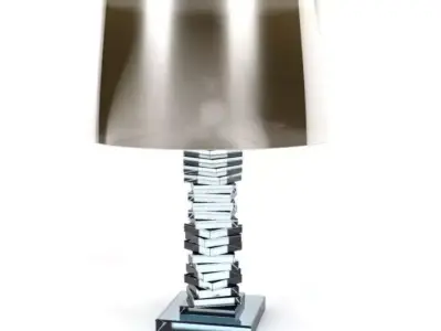 Book Theme Table Lamp With Bronze Lampshade 3D model