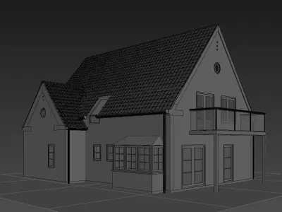 Danish Family House 3D model