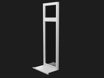 fixed plastic window Low-poly 3D model