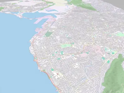 Cityscape Kingston Jamaica 3D model