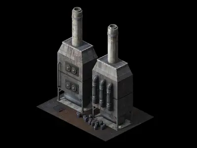 Future World - Industrial Area 06 3D model