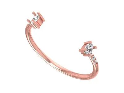 Women Light Weight Band Ring 3D print model 15
