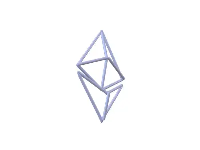 Neon Ethereum v1 001 Low-poly 3D model