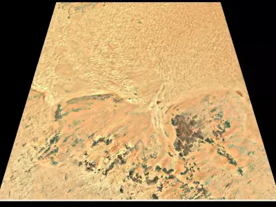 NEOM city topography Saudi Arabia - tile n27 e39 3D model