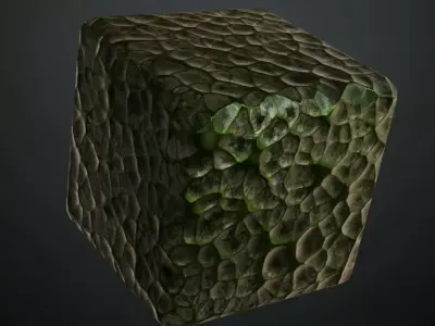 Mossy Metal Hammered PBR Seamless Texture