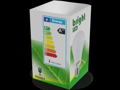 Light bulbs Energy-Saving Light Bulb Low-poly 3D model