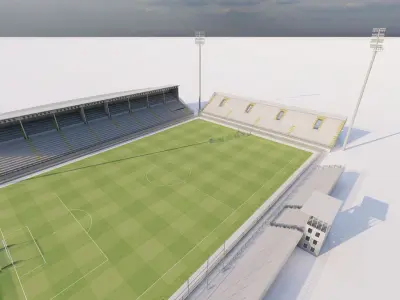 Football Stadium-American football 3D model