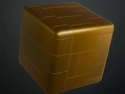 Powered Metal Golden Design PBR Seamless Texture