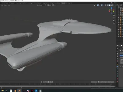 3D Model Star Trek Enterprise from The Next Generation TV Series 3D model