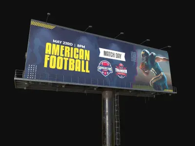 Billboard Low-poly 3D model