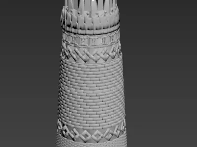 Minaret Kalyan  and Madrasa Poi Kalon 3d model 3D print model