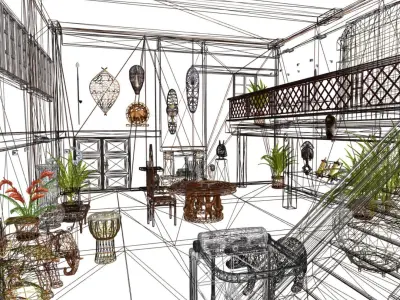 Architectural interior 08 3D model