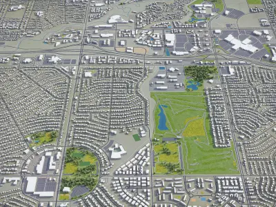 Aurora - City 3D Model Low-poly 3D model