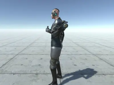 Cyberpunk Character Low-poly 3D model purchase