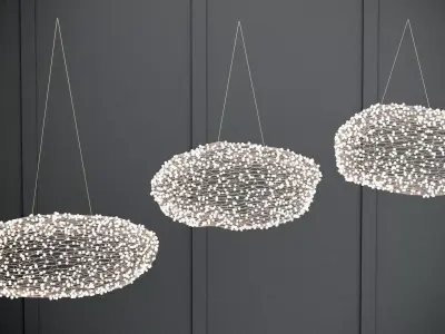 Pendant lamps in a modern style Free low-poly 3D model