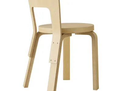 Aalto USA Artek Alvar Aalto Childrens Chair N66 3D model